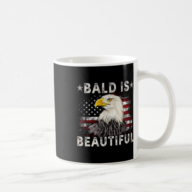 Caneca De Café Bald É Belo Dia Da Independência Em 4 De Julho (Direita)