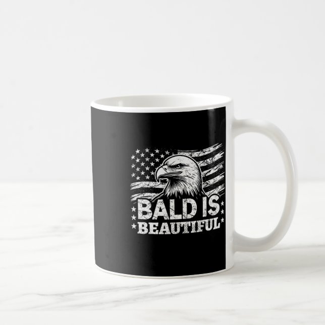 Caneca De Café Bald É Bonito - Dia 4 De Julho Da Independência B (Direita)