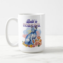 Caneca De Café Bald é Bonito | Gato sem pelo