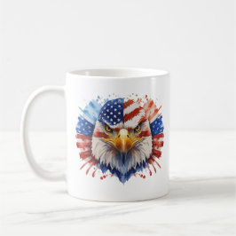 Caneca De Café Bald Eagle American Flag