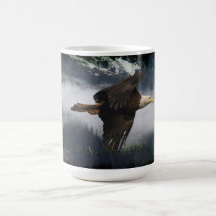 Caneca De Café BALD EAGLE E MISTY FOREST Tea & Coffee Mug