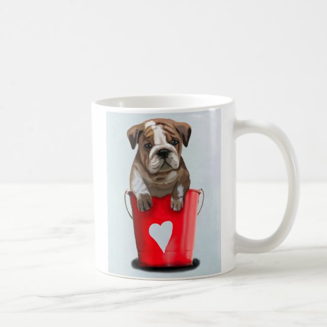 Caneca De Café Balde Buldogue Do Love Red 2 (Direita)