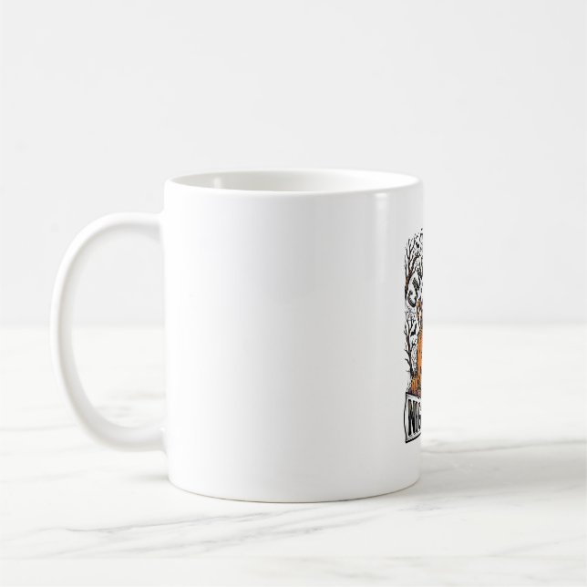 Caneca De Café Balde de Doces de Abóbora Gravura de Halloween Vin (Esquerda)