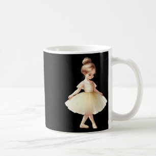 Caneca De Café Balé Amarelo Ballerina Rapariga Aquarela
