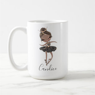 Caneca De Café Balé Ballerina Menina Nome Personalizado Presente 