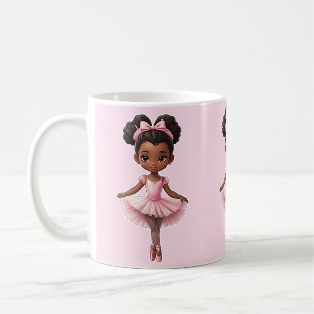 Caneca De Café Balé Ballerina Rosa Negra (Esquerda)