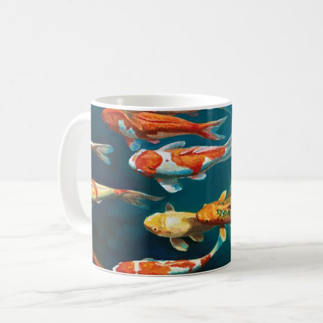 Caneca De Café Balé Koi - (Frente Esquerda)