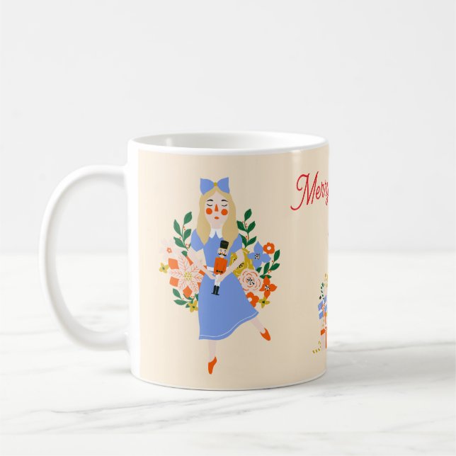 Caneca De Café Balé Nutcracker bonito Clara Rat King Natal (Esquerda)