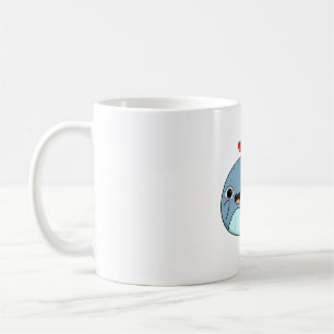 Caneca De Café Baleia Azul Kawaii