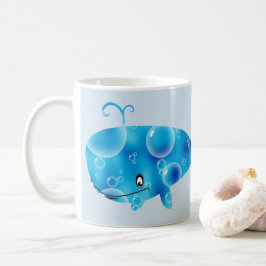 Caneca De Café Baleia azul personalizada bonito