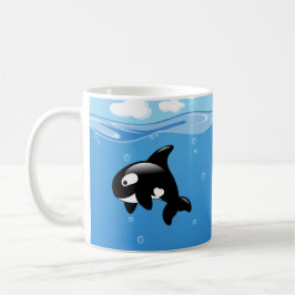 Caneca De Café Baleia de orca branca no oceano