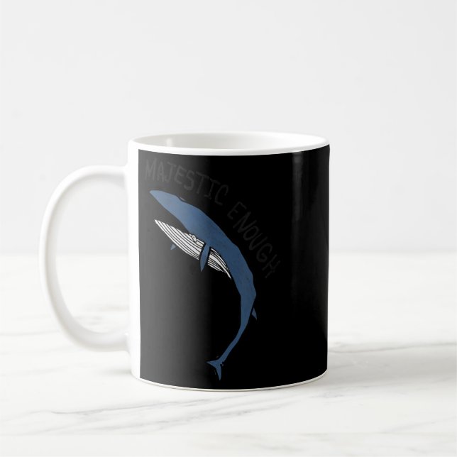 Caneca De Café Baleia Engraçada Majestosa o Suficiente Gráfico Ma (Esquerda)
