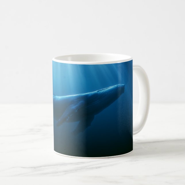 Caneca De Café Baleia Jubarte Subaquática (Frente Esquerda)