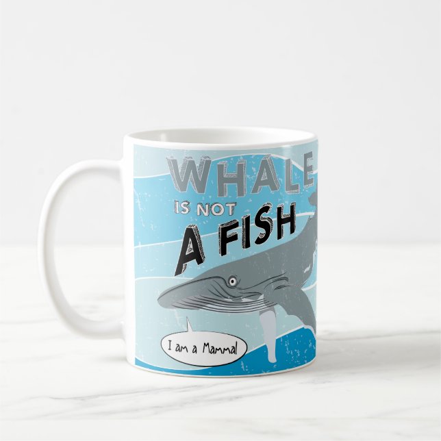 Caneca De Café Baleia não é um peixe (Esquerda)