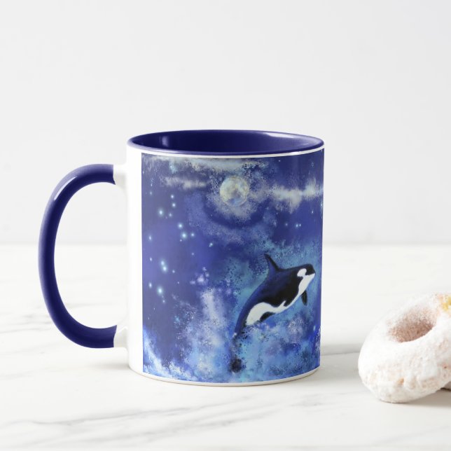 Caneca de Café Baleias Assassinas (Com Donut)