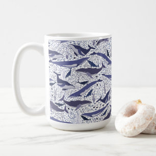 Caneca De Café Baleias-jubarte e Baleias-fin