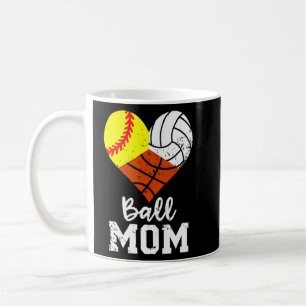 Caneca De Café Ball Mãe Softball Basquete de Voleibol Mãe 1
