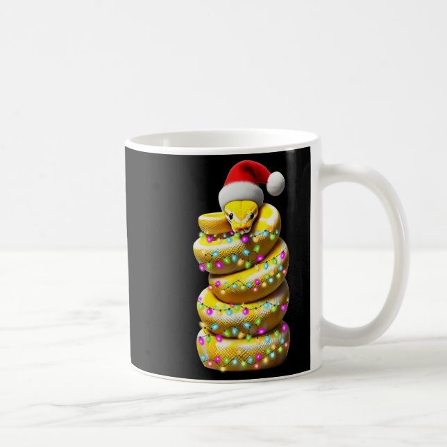 Caneca De Café Ball Python Cobra Natal Hat Xmas (Direita)