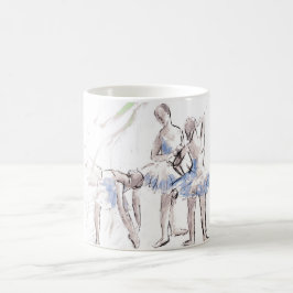 Caneca De Café Ballerina Balé de Aquarela