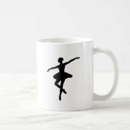 Caneca De Café Ballerina branca branca branca Balé simples