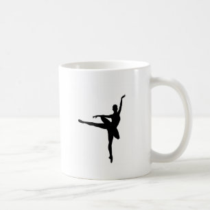 Caneca De Café Ballerina branca branca branca Balé simples