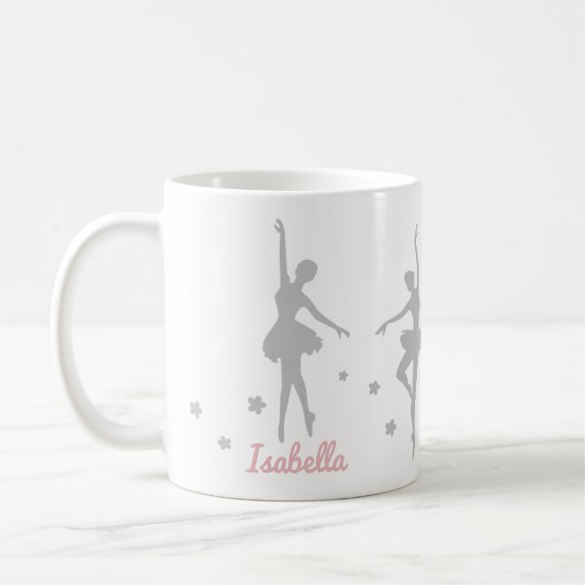 Caneca De Café Ballerina Dancer Personalizada Gift Mug (Esquerda)