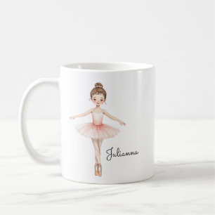 Caneca De Café Ballerina Girl Personalizada