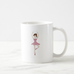 Caneca De Café Ballerina Girl rosa