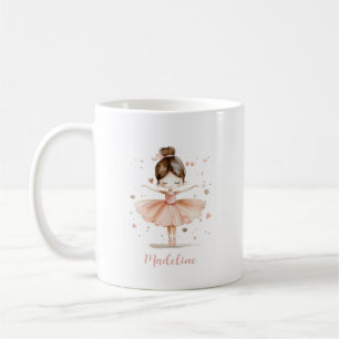 Caneca De Café Ballerina Personalizado Name Girly