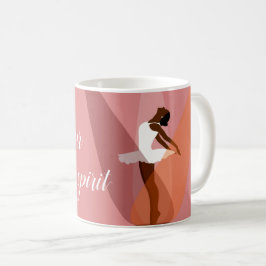 Caneca De Café Ballerina Preta, dançarina balé rosa preta