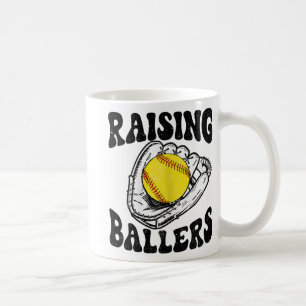 Caneca De Café Ballers Softball Mãe Baseball Dia de as mães Mãe P