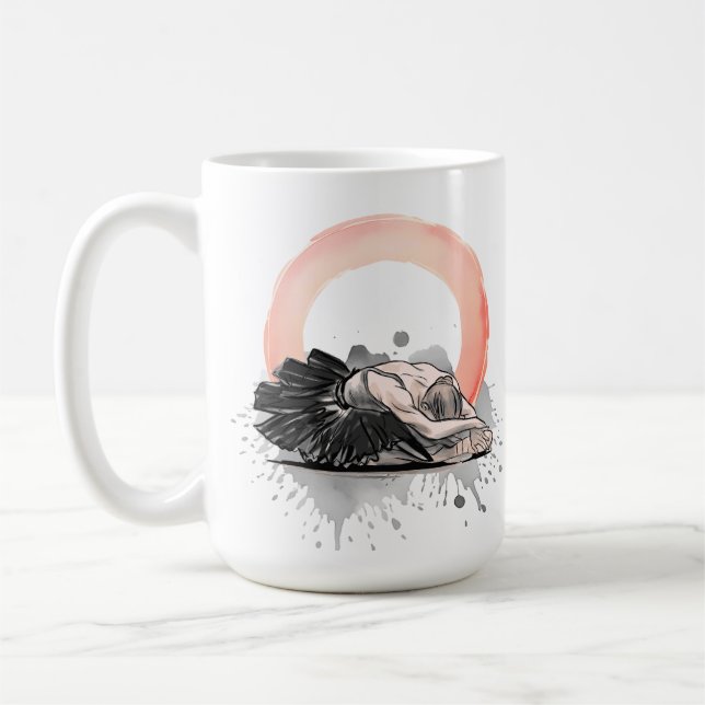 Caneca De Café Ballet Enso Balance é Escolher Centro Mão Direita (Esquerda)