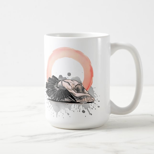 Caneca De Café Ballet Enso Balance é Escolher Centro Mão Esquerda (Direita)