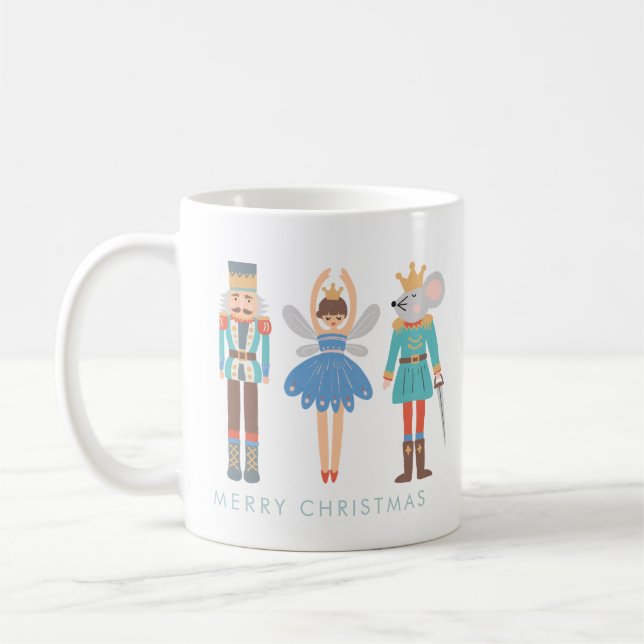 Caneca De Café Ballet Quebra-Nozes Minimalista Moderno (Esquerda)