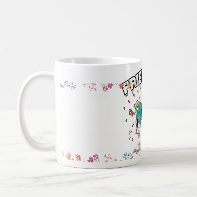 Caneca De Café Balões de Amizade Bonitos (Esquerda)