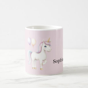Caneca De Café Balões de Unicórnio