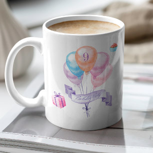 Caneca De Café Balões do Partido do Aniversário de criança de Aqu