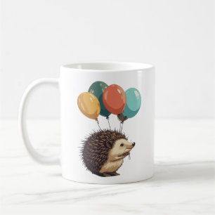 Caneca De Café Balões e Colinas: Diversão de Hedgehog