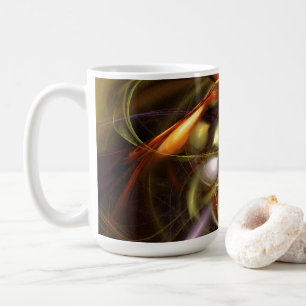Caneca De Café Balões e Fitas Abstrato