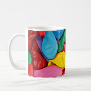 Caneca De Café Balões Ininflados Coloridos