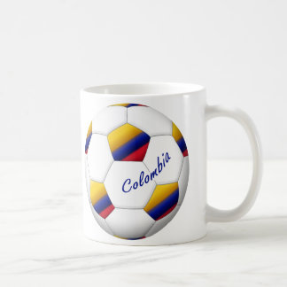 Caneca De Café Balón de FÚTBOL COLOMBIA Bandera nacional