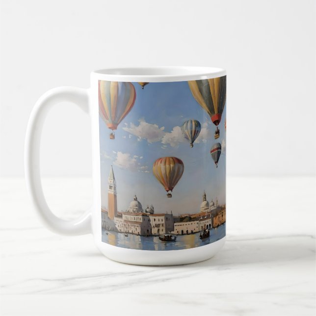 Caneca De Café Balonagem De Ar Sobre A Tinta De Óleo De Veneza, (Esquerda)