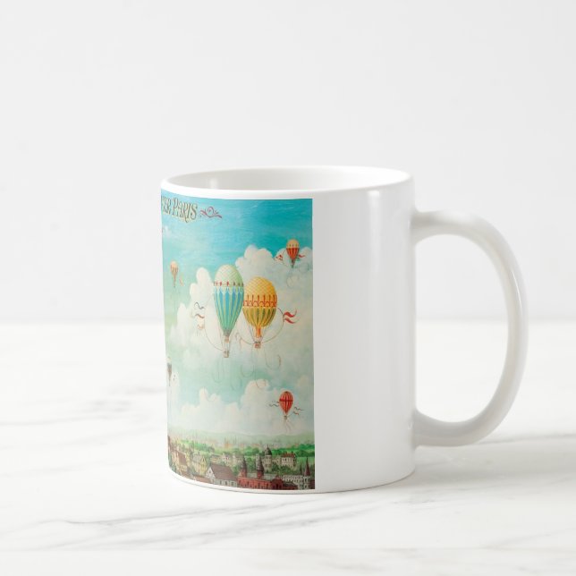 Caneca De Café Balonismo sobre Paris (Direita)