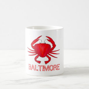 Caneca De Café Baltimore Maryland Red Crab Beach Mug