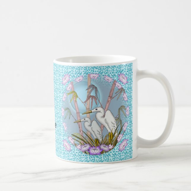 Caneca De Café Bamboo Cranes mug (Direita)
