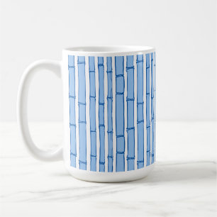 Caneca De Café Bambooey Faixa de Bambu em Porcelana Azul