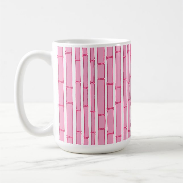 Caneca De Café Bambooey Faixa de Bambu em Rosa (Esquerda)