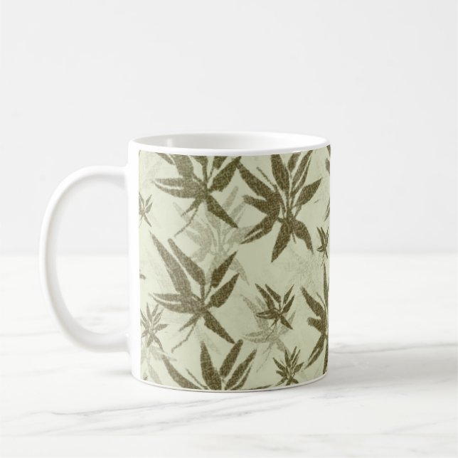 Caneca De Café Bambu em Beige Sheers - padrão de superfície unifo (Esquerda)