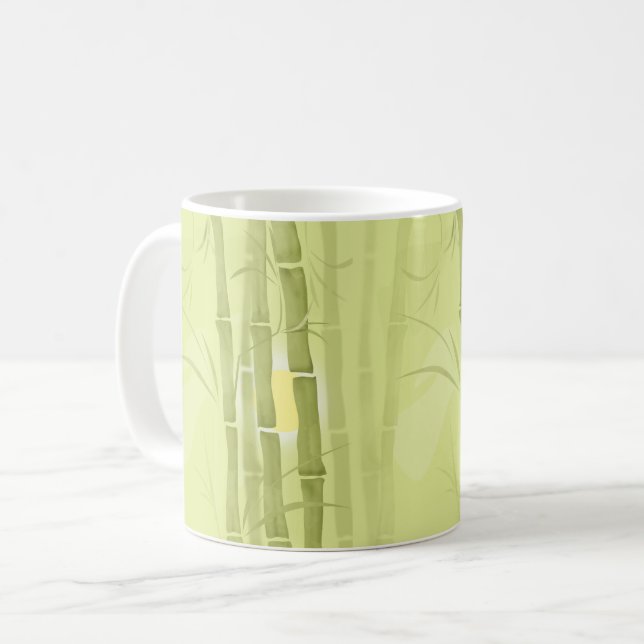Caneca De Café Bambu verde (Frente Esquerda)