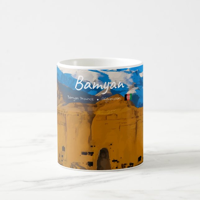 Caneca De Café Bamyan, Afeganistão - Vale do Penhasco de Buda (Centro)